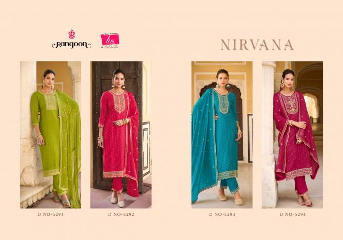 Nirvana By Rangoon Rayon Printed Embroidery Kurti With Bottom Dupatta Wholesale Price In Surat